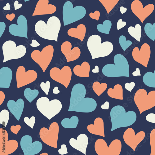 Saint Valentine's Day Hearts Pattern Illustration