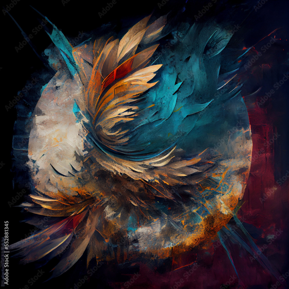Obraz premium Abstract Painting textured ai generative