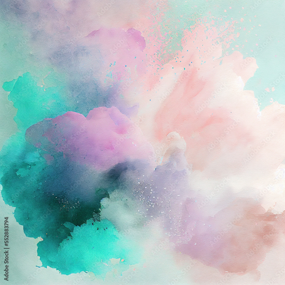 Fototapeta premium beautiful pastel watercolor splatter background