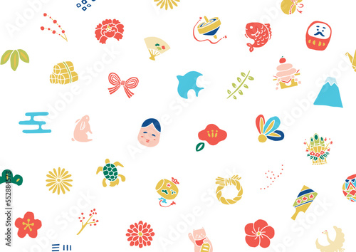 モダンで可愛い和柄の背景08