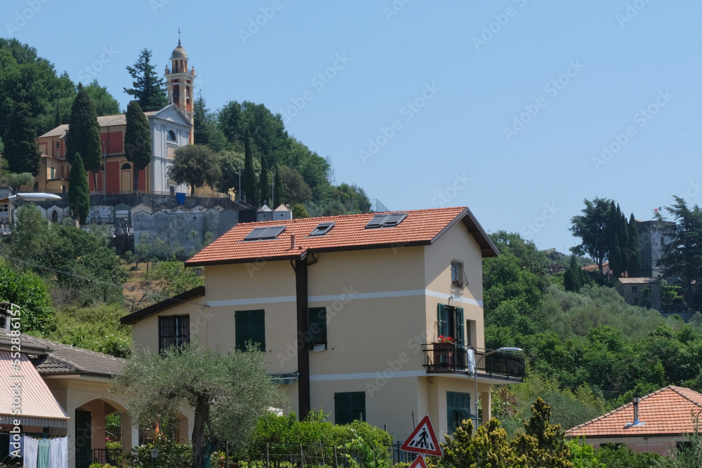 Il borgo di Leivi in provincia di Genova, Liguria, Italia.