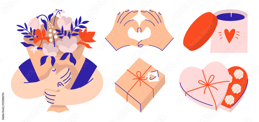 arm, delivery, surprise, bunch, birthday, logo, plant, hand, flora, bloom, blossom, bouquet, background, cartoon, celebration, collection, concept, cute, day, design, doodle, element, february, flat, 