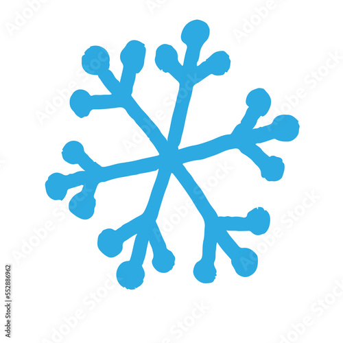 Snowflake hand-drawn, isolated, png