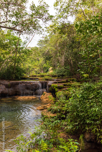 waterfall in the forest   city of Bonito  Mato Grosso do Sul Brazil Pantanal