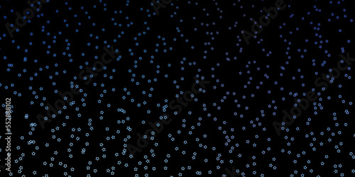 Dark Blue, Green vector template with neon stars.