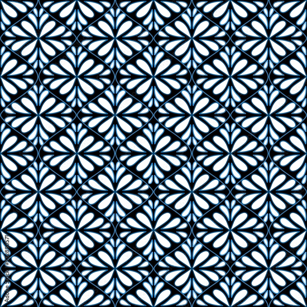 Abstract ornaments seamless floral waves pattern for wrapping paper and fabrics and linens and kids clothes print