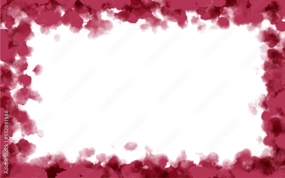 Magenta texture lines on a white background. Frame.
Hand painted watercolor texture vector illustration.