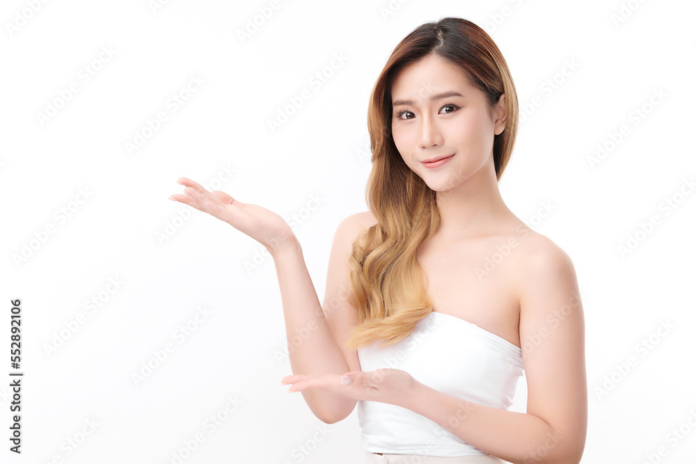 Beautiful young asian woman with clean fresh skin on white background, Face care, Facial treatment, Cosmetology, beauty and spa, Asian women portrait. Beautiful young asian woman with clean fresh skin on white background, Face care, Facial treatment, Cosmetology, beauty and spa, Asian women portrait.