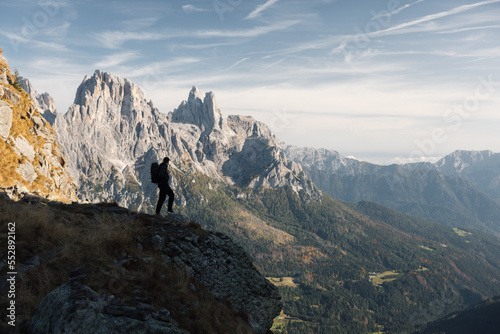 hiker on top of mountain © Francesco
