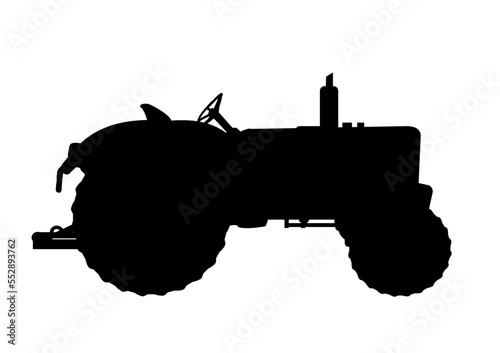 Tractor silhouette - vector ilustration