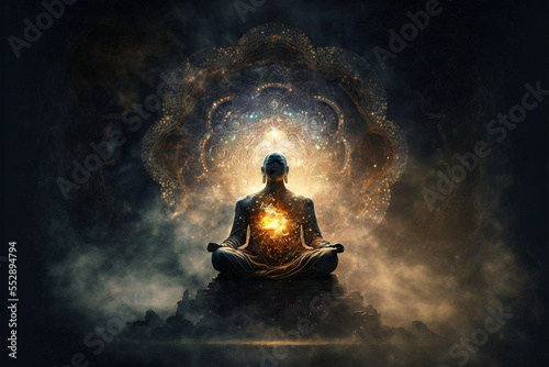 Generative AI illustration of transcendental meditation