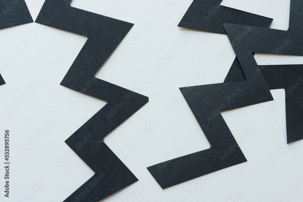 black paper zig zag stripes on blank paper black paper zig zag stripes on blank paper