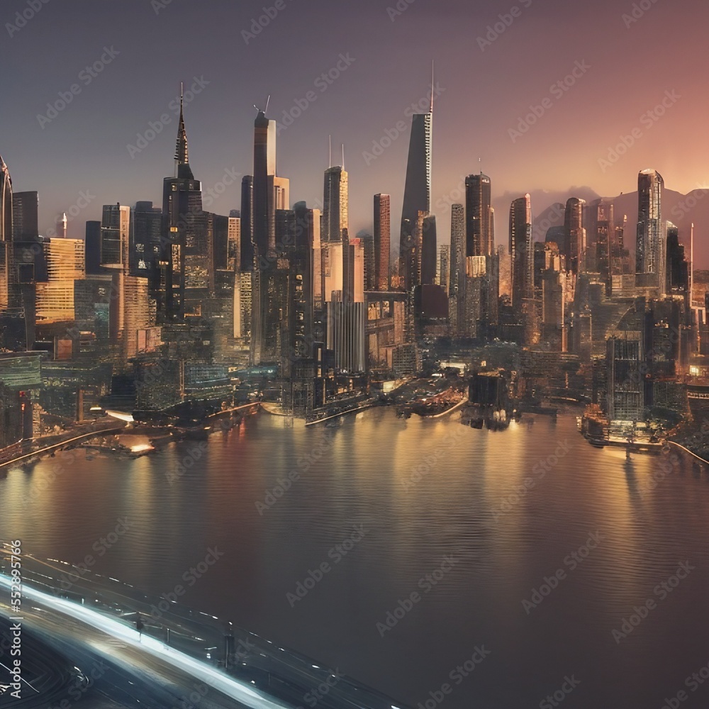 Fototapeta premium Mysterious Cityscape That Inspires Wanderlust k realistic highly detailed