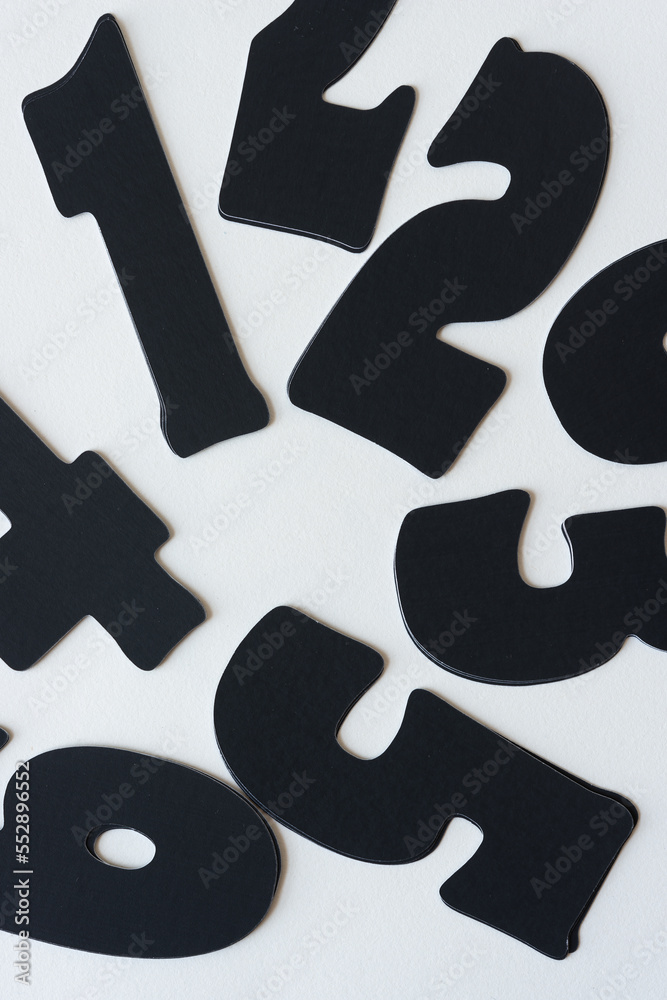 large paper numbers on blank paper large paper numbers on blank paper