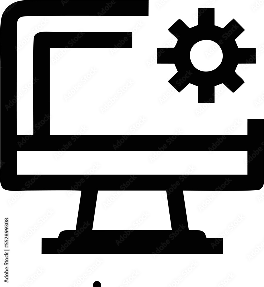 Computer icon symbol in a white background, black laptop icon symbol on the white background Computer icon symbol in a white background, black laptop icon symbol on the white background