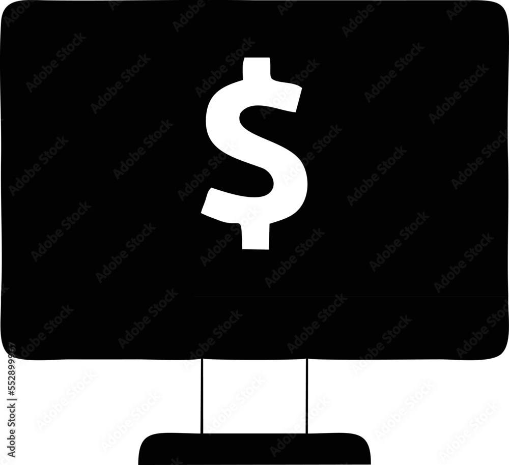 Computer icon symbol in a white background, black laptop icon symbol on the white background