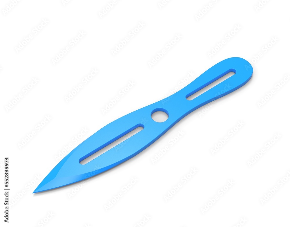 3D illustration of throwing knife isolated 3D illustration of throwing knife isolated