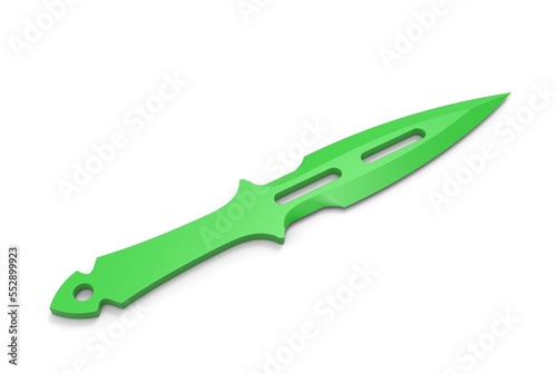 3D illustration of throwing knife isolated