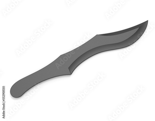 3D illustration of throwing knife isolated