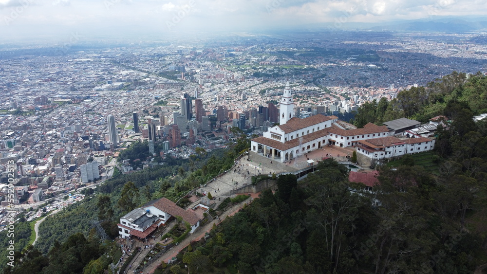 Bogota city view of the center with its buildings