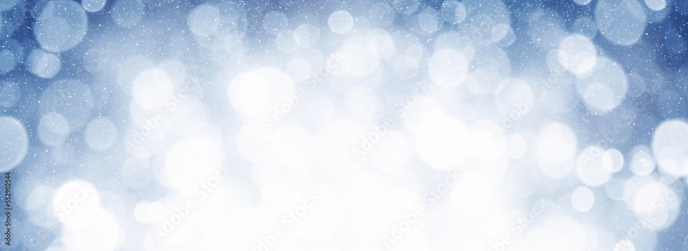 Winter Christmas scenic background with copy space.
