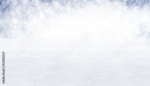Winter Christmas scenic background with copy space. © Thaut Images
