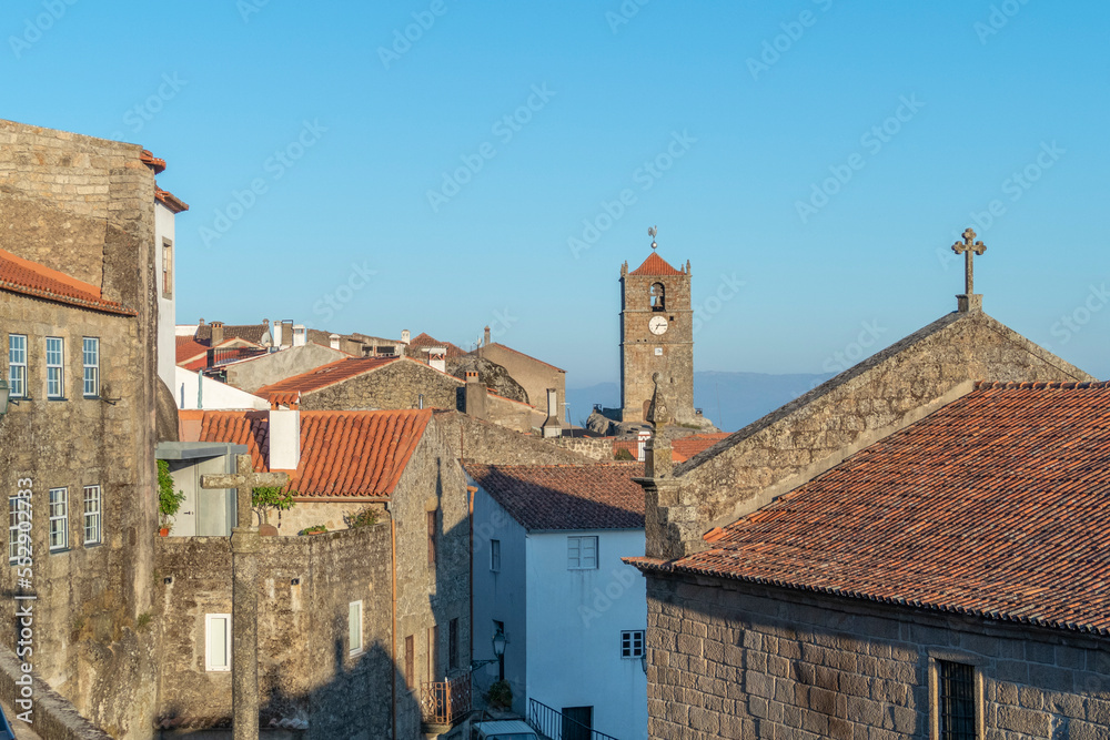 view to the scemic village of Guarda in Portugal