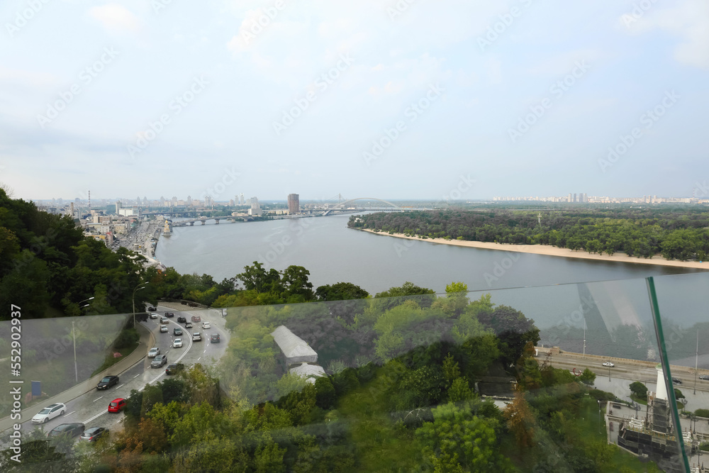 Beautiful view of cityscape with calm river Beautiful view of cityscape with calm river