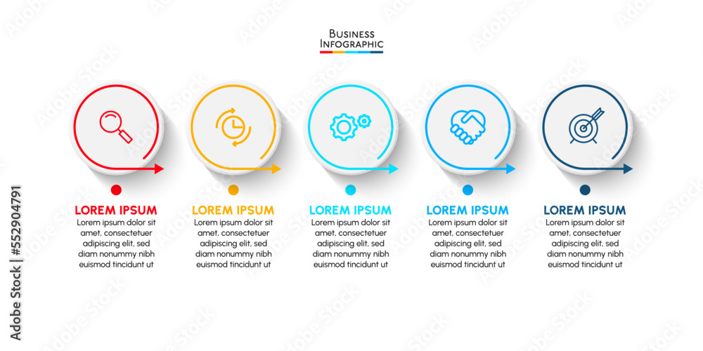 Business data visualization. timeline infographic icons designed for abstract background template milestone element modern diagram process technology digital marketing data presentation chart Vector