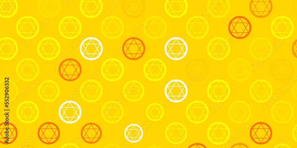 Light Yellow vector texture with religion symbols. Light Yellow vector texture with religion symbols.