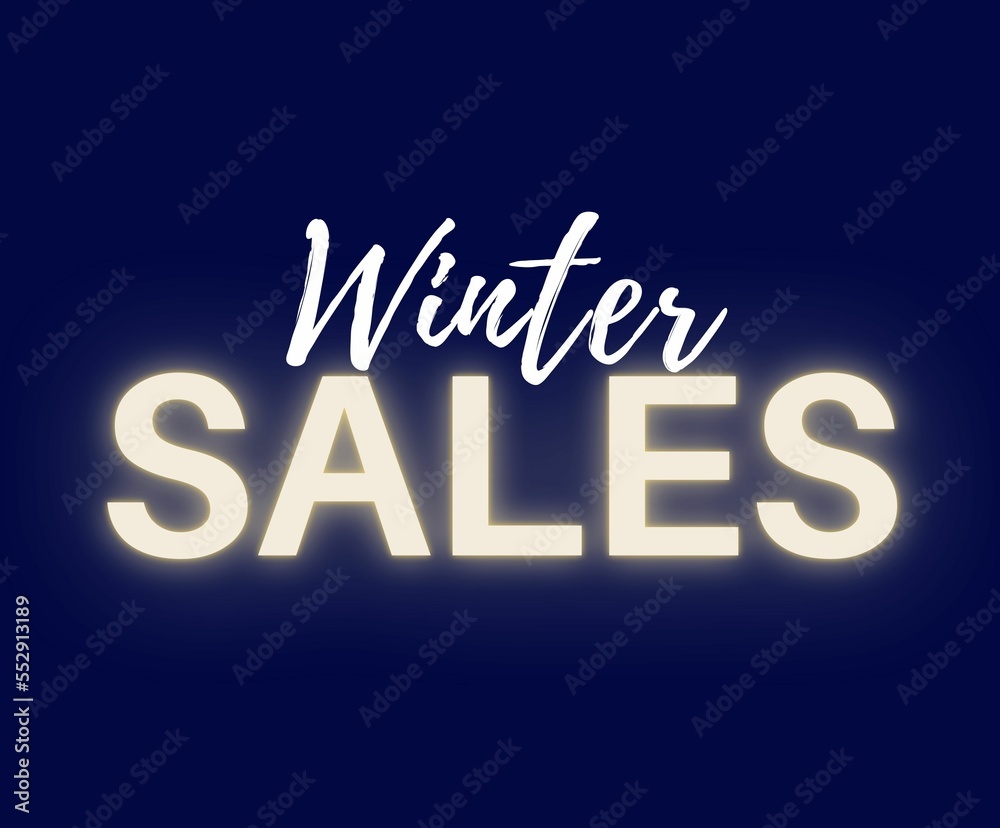 Winter sales banner, discount, sale, promotion, offer