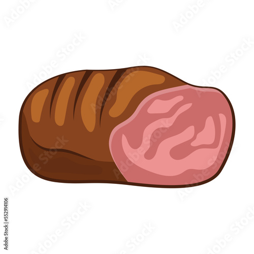 Fototapeta Naklejka Na Ścianę i Meble -  Smoked meat barbeque restaurant vector illustration
