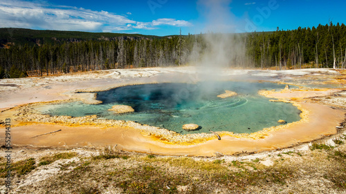 Geyser at the Yellowstone National Park