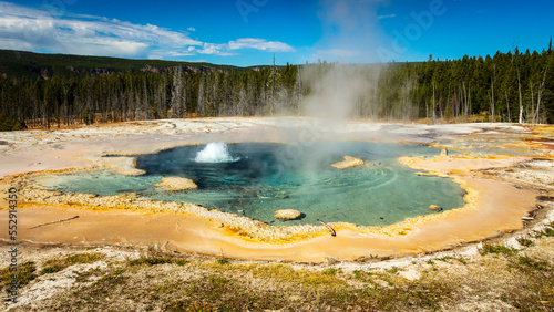 Geyser at the Yellowstone National Park