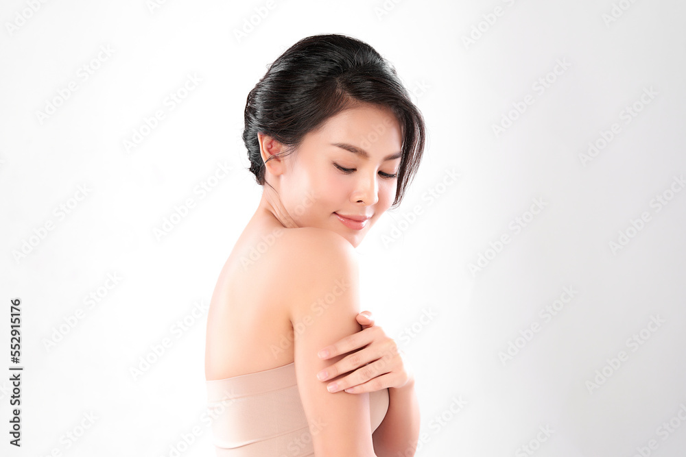 Beautiful young asian woman with clean fresh skin on white background, Face care, Facial treatment, Cosmetology, beauty and spa, Asian women portrait. Beautiful young asian woman with clean fresh skin on white background, Face care, Facial treatment, Cosmetology, beauty and spa, Asian women portrait.