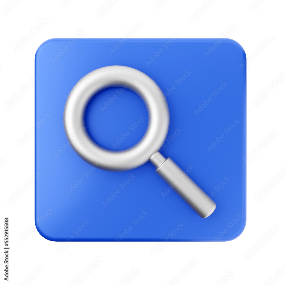 scan searching 3d render icon illustration