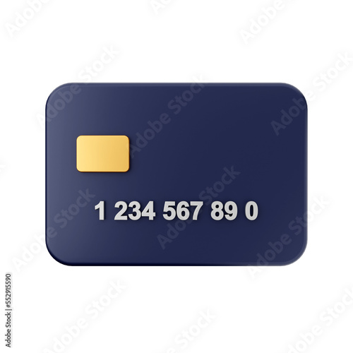 credit card smartphone online payment 3d render icon illustration