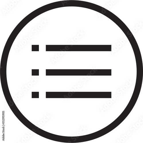Menu flat icon for web and apps