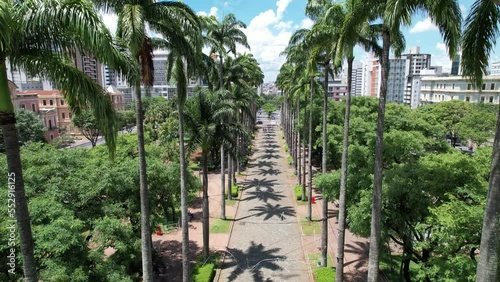 Aerial view of Praça da Liberdade in Belo Horizonte, Minas Gerais, Brazil