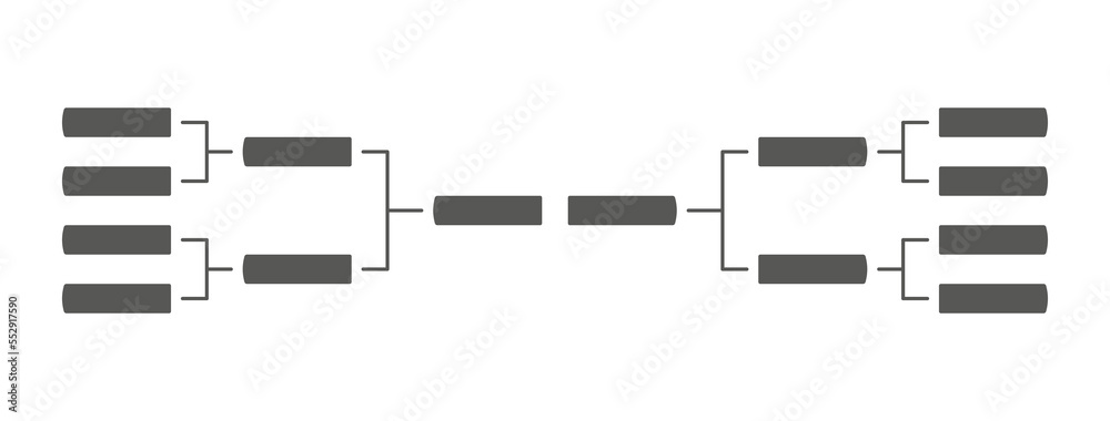 Templates two of vector tournament brackets for 8 teams. Blank bracket ...