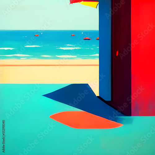 Summer Sea Holiday - Colorful Flat Art
