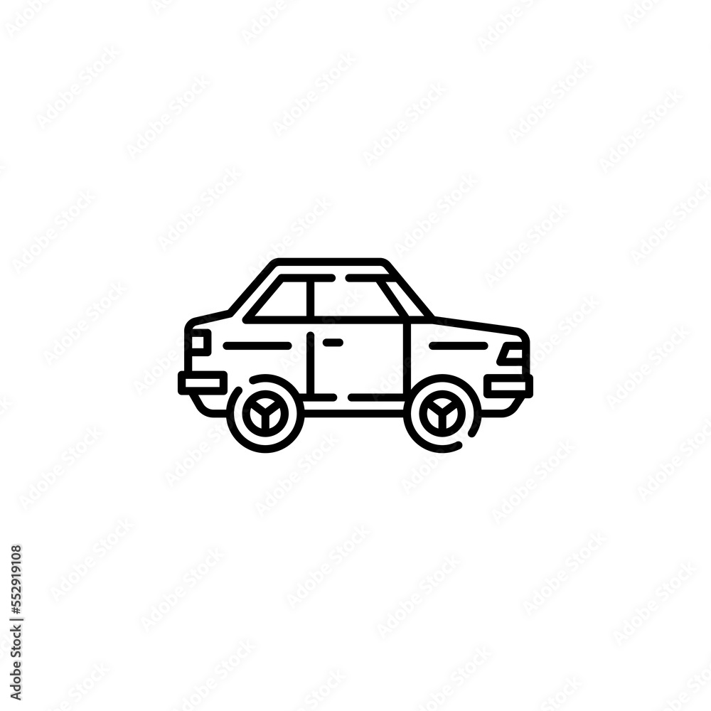 car vector icon. transportation icon outline style. perfect use for logo, presentation, website, and more. simple modern icon design line style