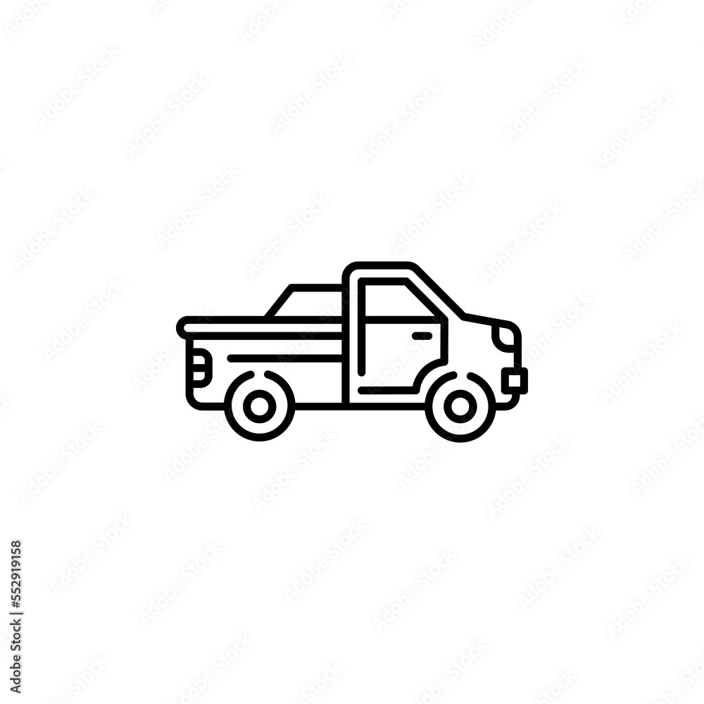 pickup vector icon. transportation icon outline style. perfect use for logo, presentation, website, and more. simple modern icon design line style pickup vector icon. transportation icon outline style. perfect use for logo, presentation, website, and more. simple modern icon design line style