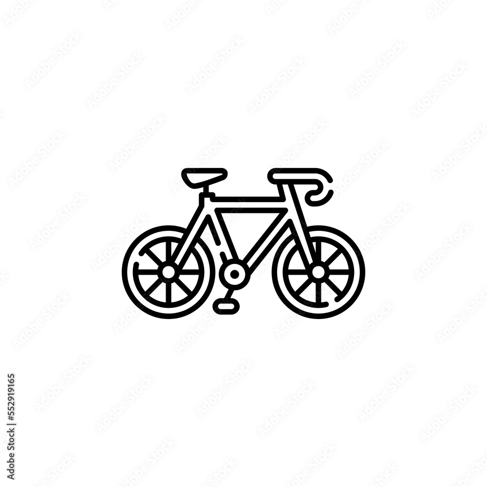 bicycle vector icon. transportation icon outline style. perfect use for logo, presentation, website, and more. simple modern icon design line style