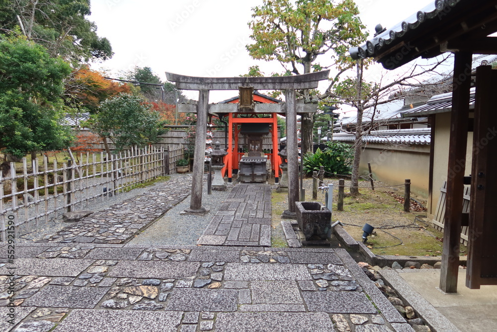 A Japanese temple in Kyoto : a scene of the precincts of Gesshin-in Subordinate Temple 京都のお寺：塔頭月真院の境内風景