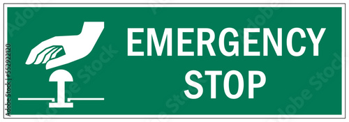 Electrical emergency shut off sign and label