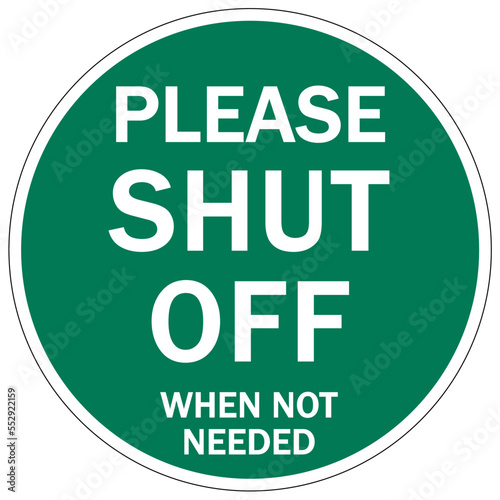 Electrical emergency shut off sign and label