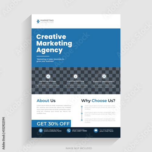modern and abstract corporate flyer design template
