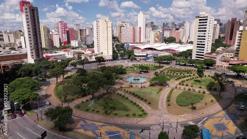 Aerial view of Raul Soares square, Belo Horizonte, Minas Gerais, Brazil. City center.