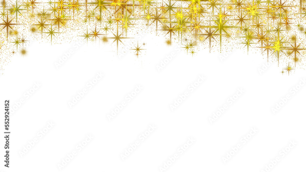 Snowflakes on gold color stars with white background, gold glitter particles effect golden sparkling stars Snowflakes on gold color stars with white background, gold glitter particles effect golden sparkling stars